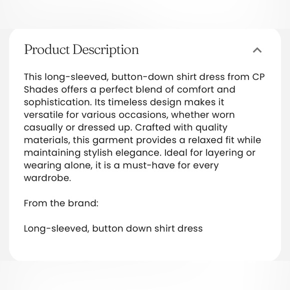 CP SHADES Tamsin Linen button-down shirt dress size M - Picture 7 of 7